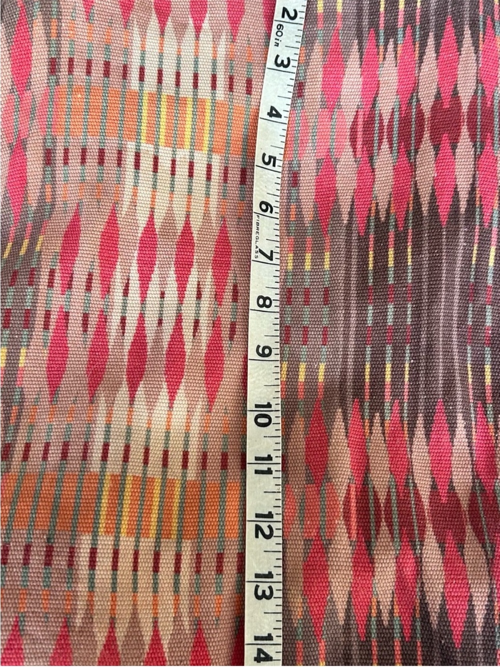 Vintage Prana Woven Multicolor Tote Bag with Brown Leather Straps - Picture 11 of 15